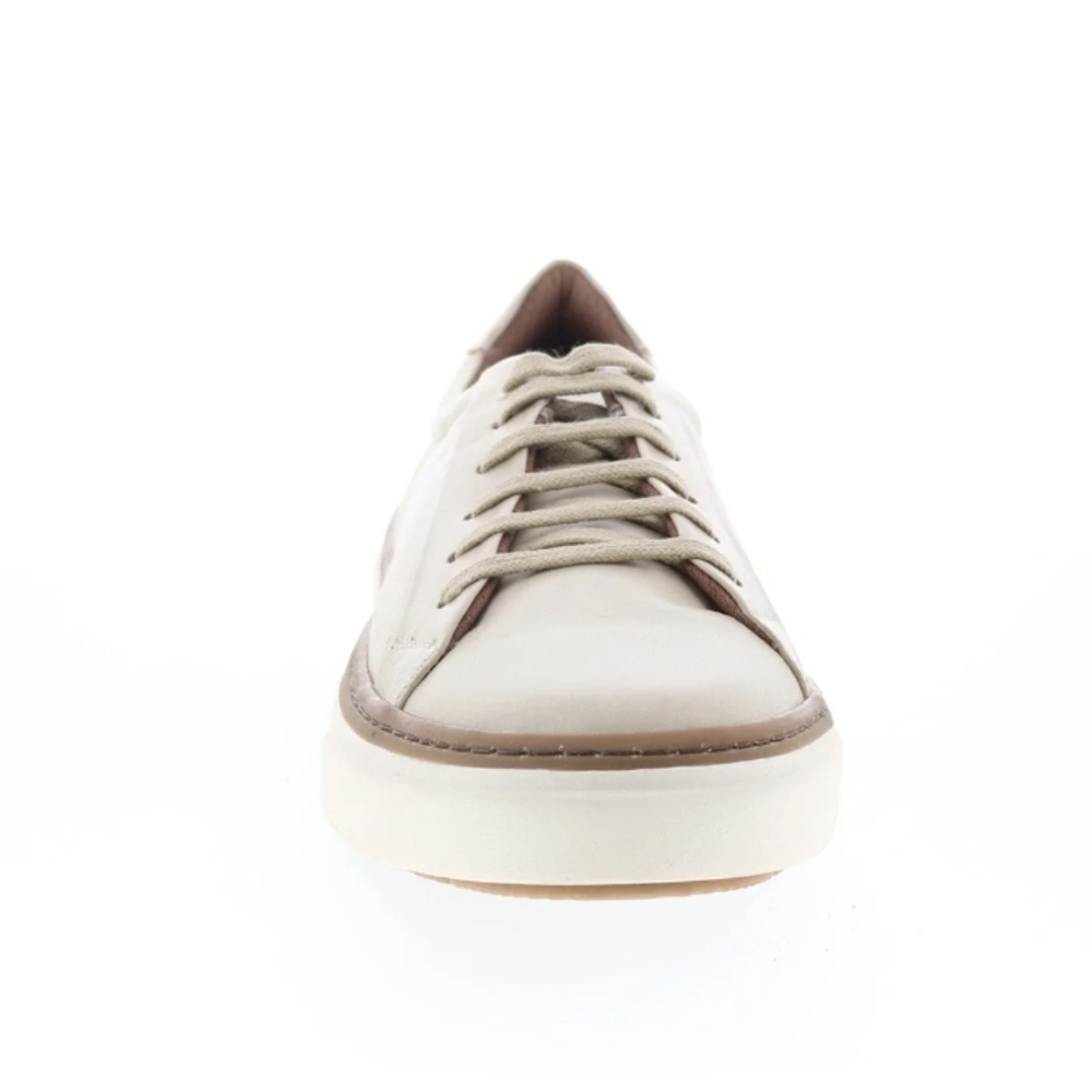 Studio Belvedere Luxury Sneakers Cream Leather Mens Size 9.5